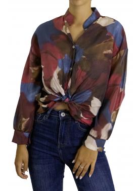 Camicia fantasia collo coreana